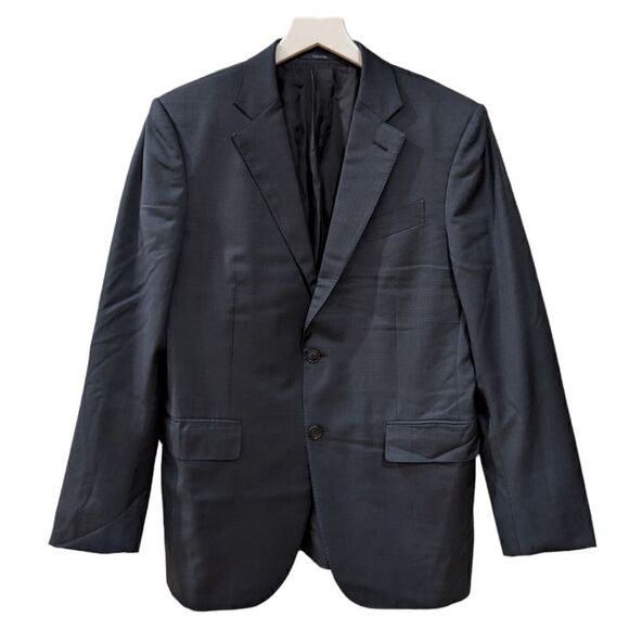 Ermenegildo Zegna Multiseason Mens Navy 100% Wool Two Button Blazer Size EU 50R - Picture 1 of 12